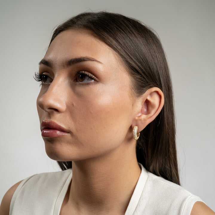 Amara Crystal Hoop Earrings