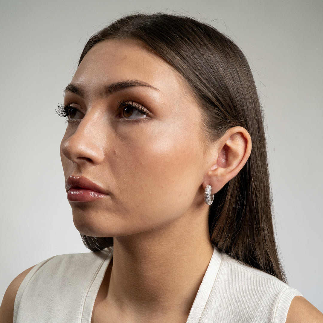 Amara Crystal Hoop Earrings