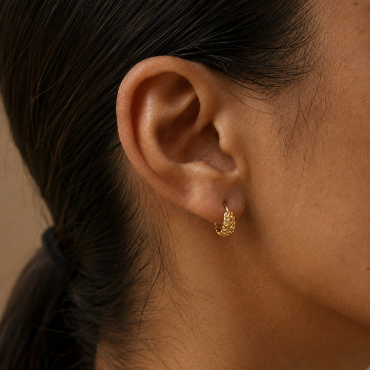 Dar Huggie Earrings Gold