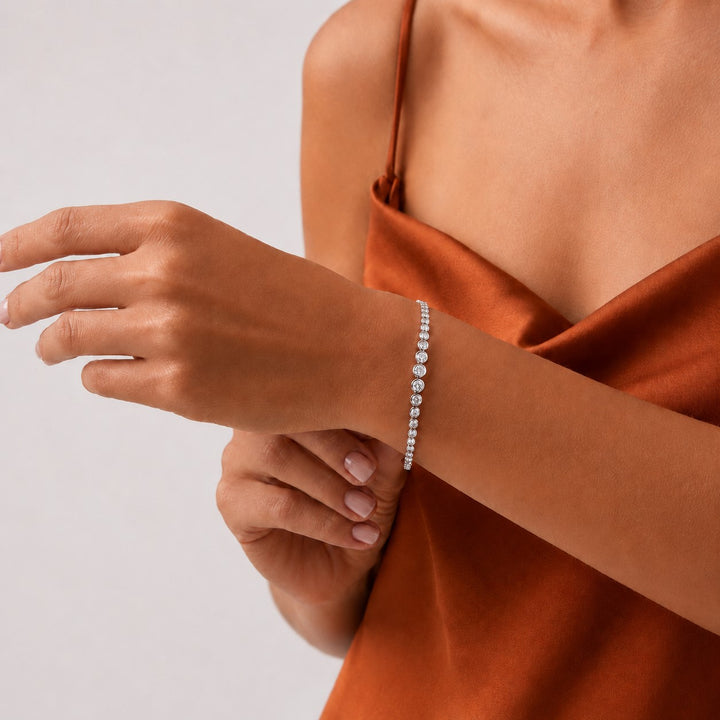 Gwen Crystal Bracelet Silver