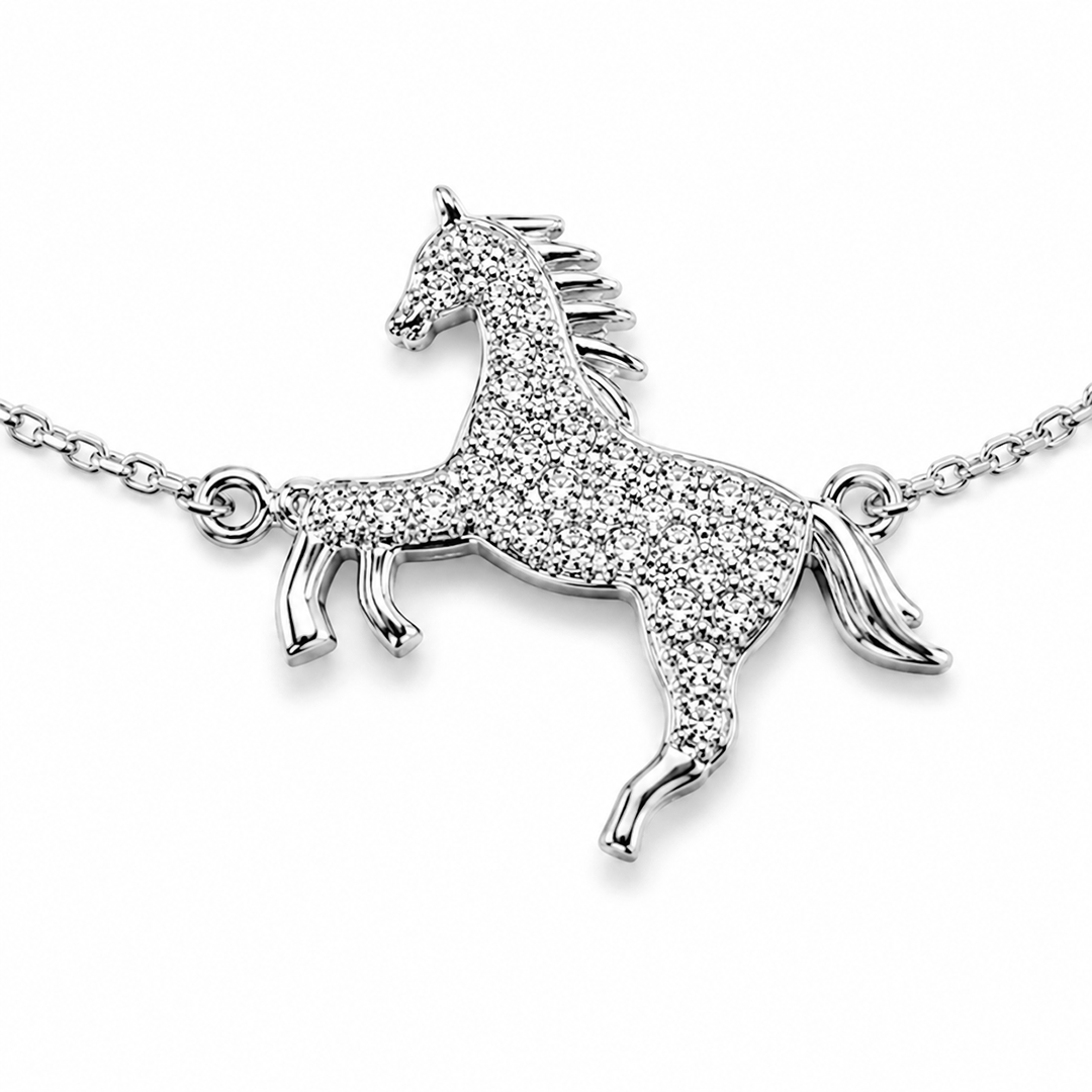 Wild Heart Horse bracelet Silver