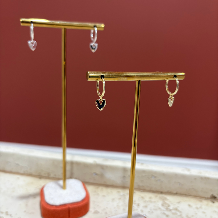 Amour Hoop Earrings Silver