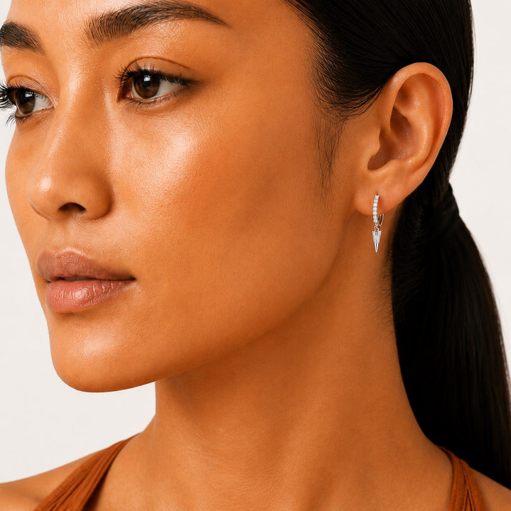 Izzy Huggie Earrings Silver