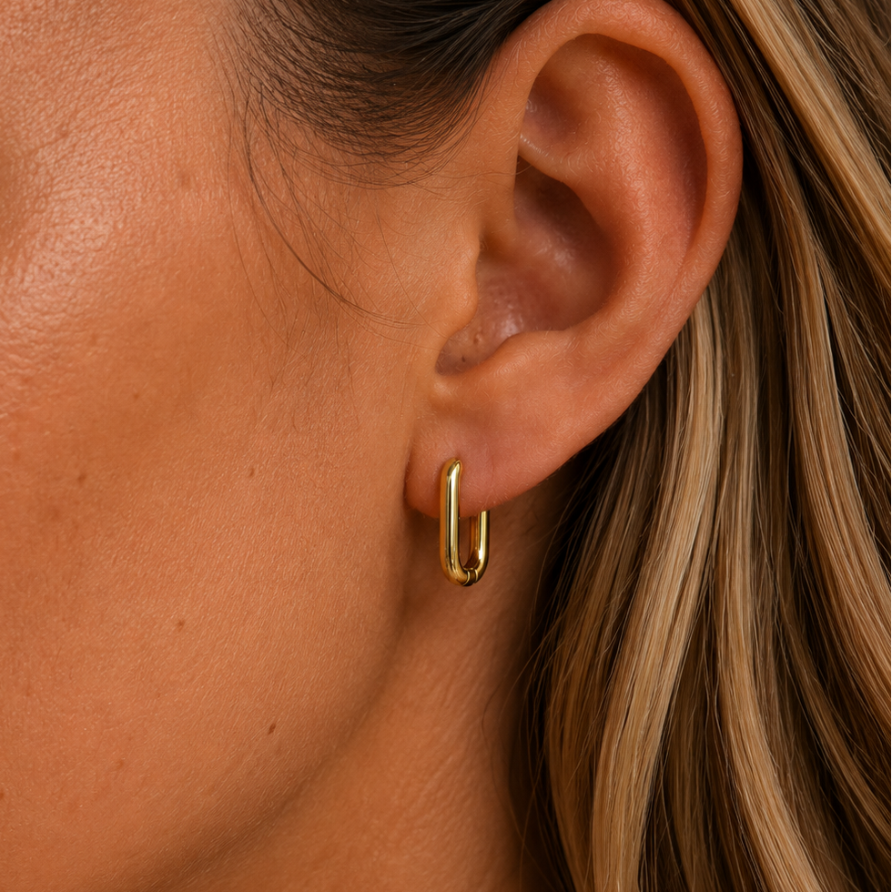 Link Earrings Gold