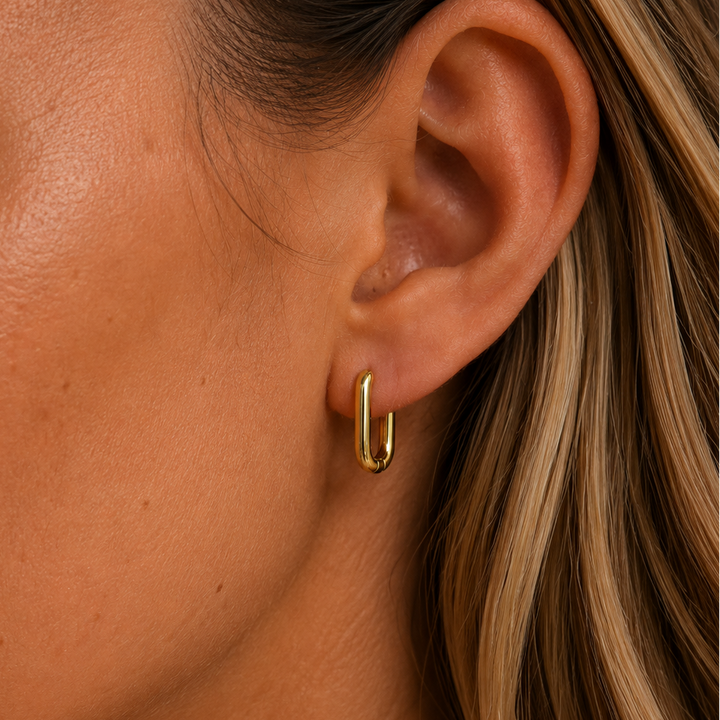 Link Earrings Gold