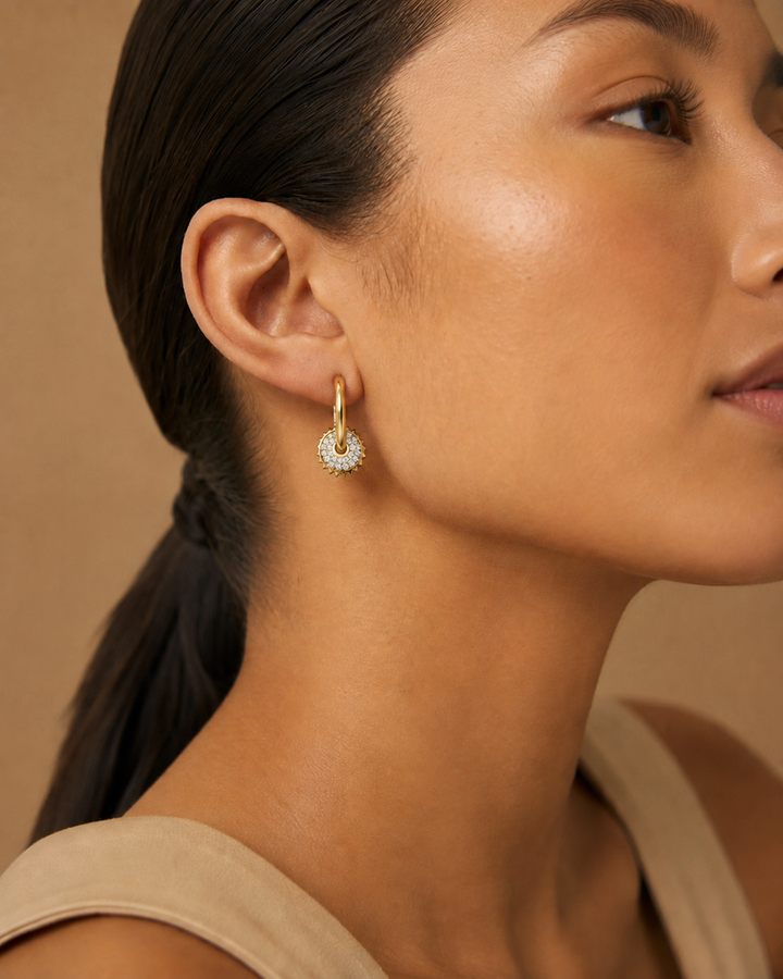Lyla Oval Hoop Earrings Gold