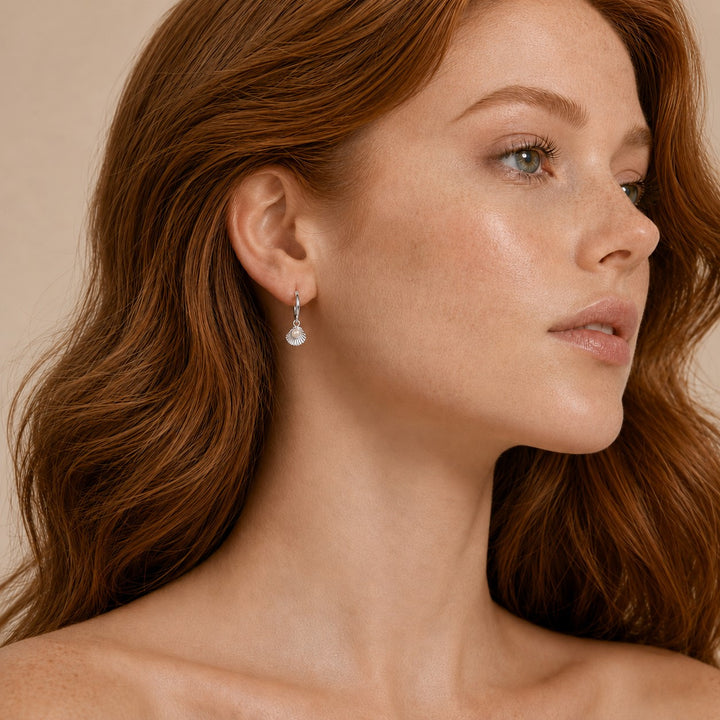 Sheru Pearl Drop Earrings Silver