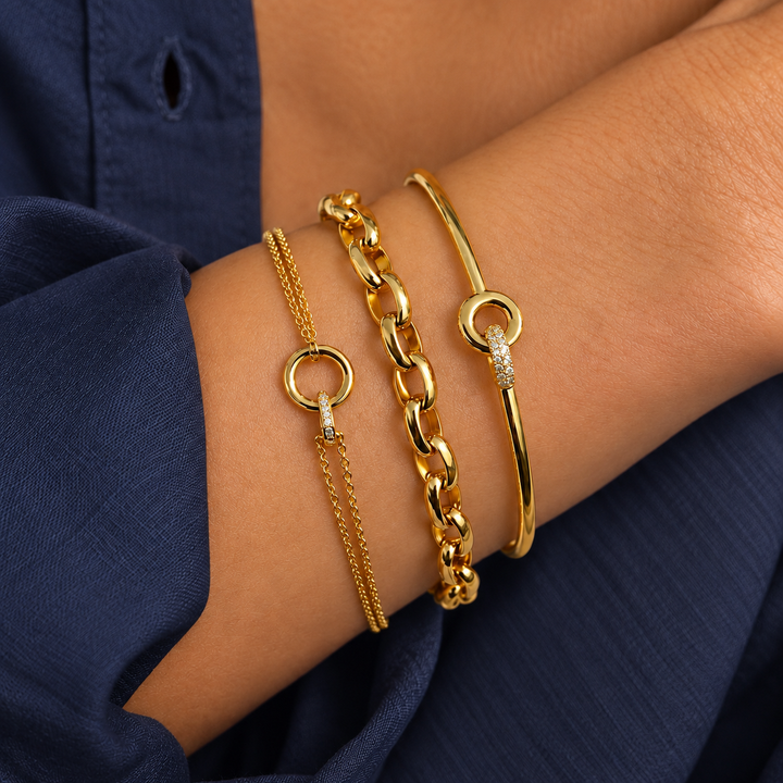 Friendship Heart Bracelet Gold