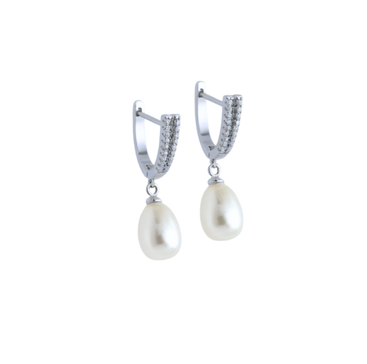 Carmen Pearl Drop Earrings Gold