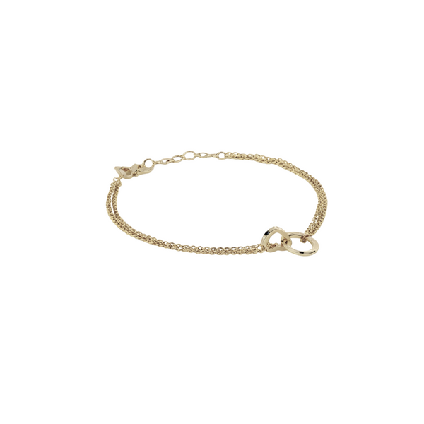 Friendship Heart Bracelet Gold