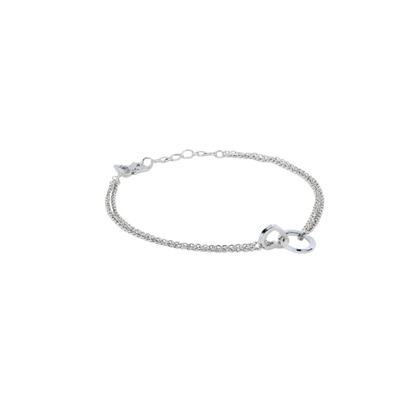 Friendship Heart Bracelet Silver