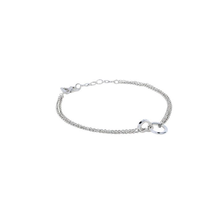 Friendship Heart Bracelet Silver