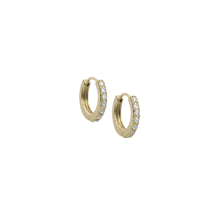 Halo Huggie Earrings Gold