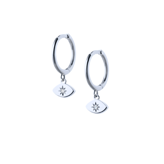 Hollie Huggie Earrings Silver