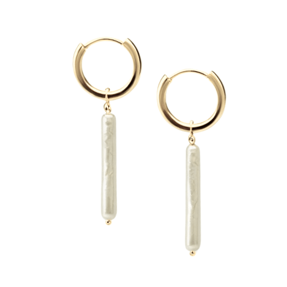 Long Pearl Drop Earrings Gold – Choko Jewellery