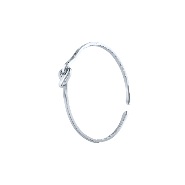 Friendship Knot Bangle Silver | Minimal Knot Bracelet – Choko