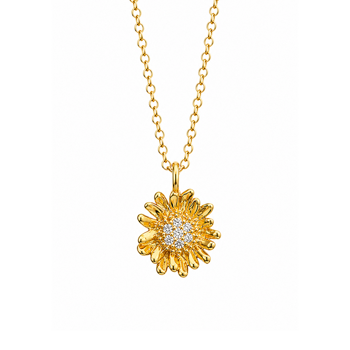 Sunflower Necklace Gold