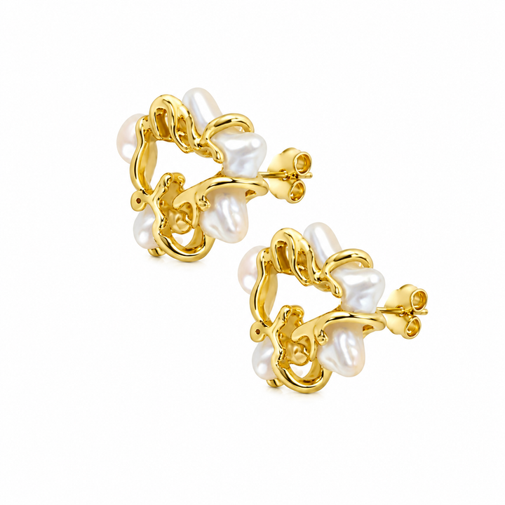 Star Light Stud Earrings Gold