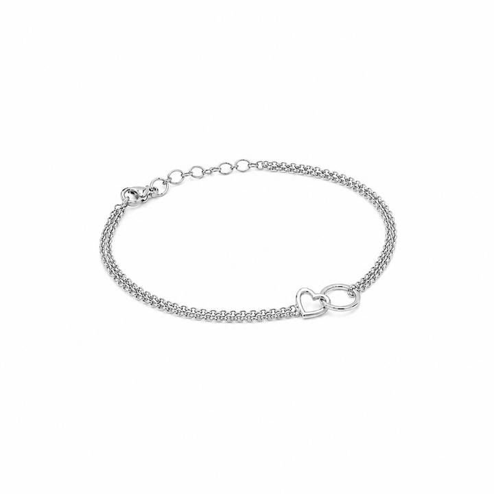 Friendship Heart Bracelet Silver