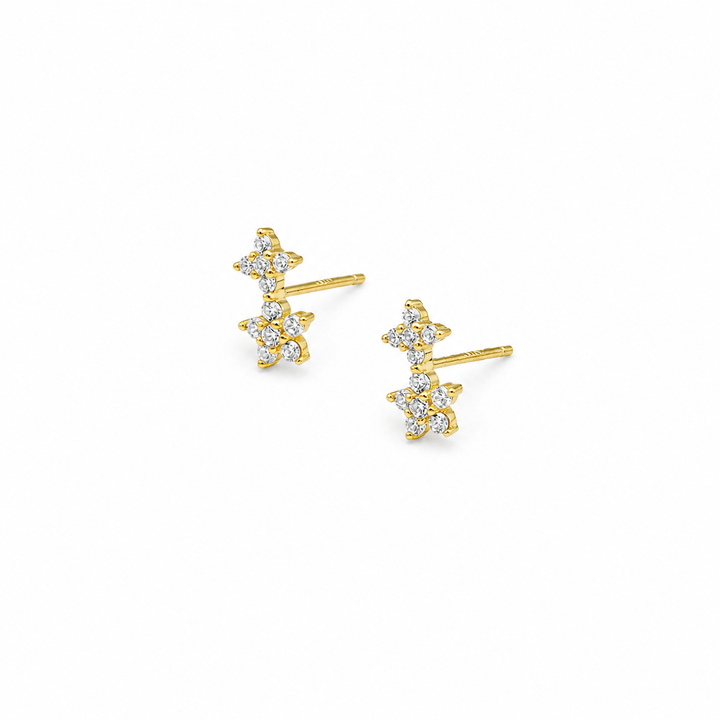 Fleur Stud Earrings Gold