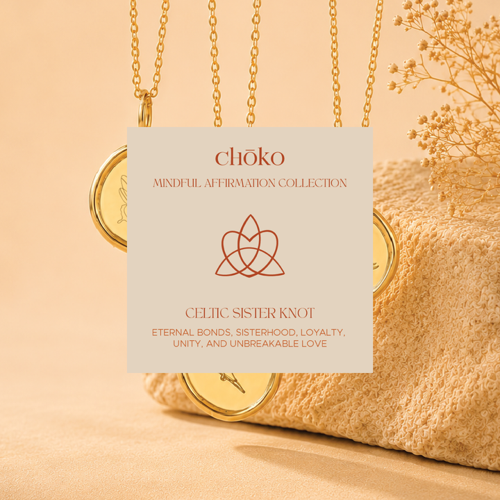 Celtic Sister Knot Affirmation Necklace