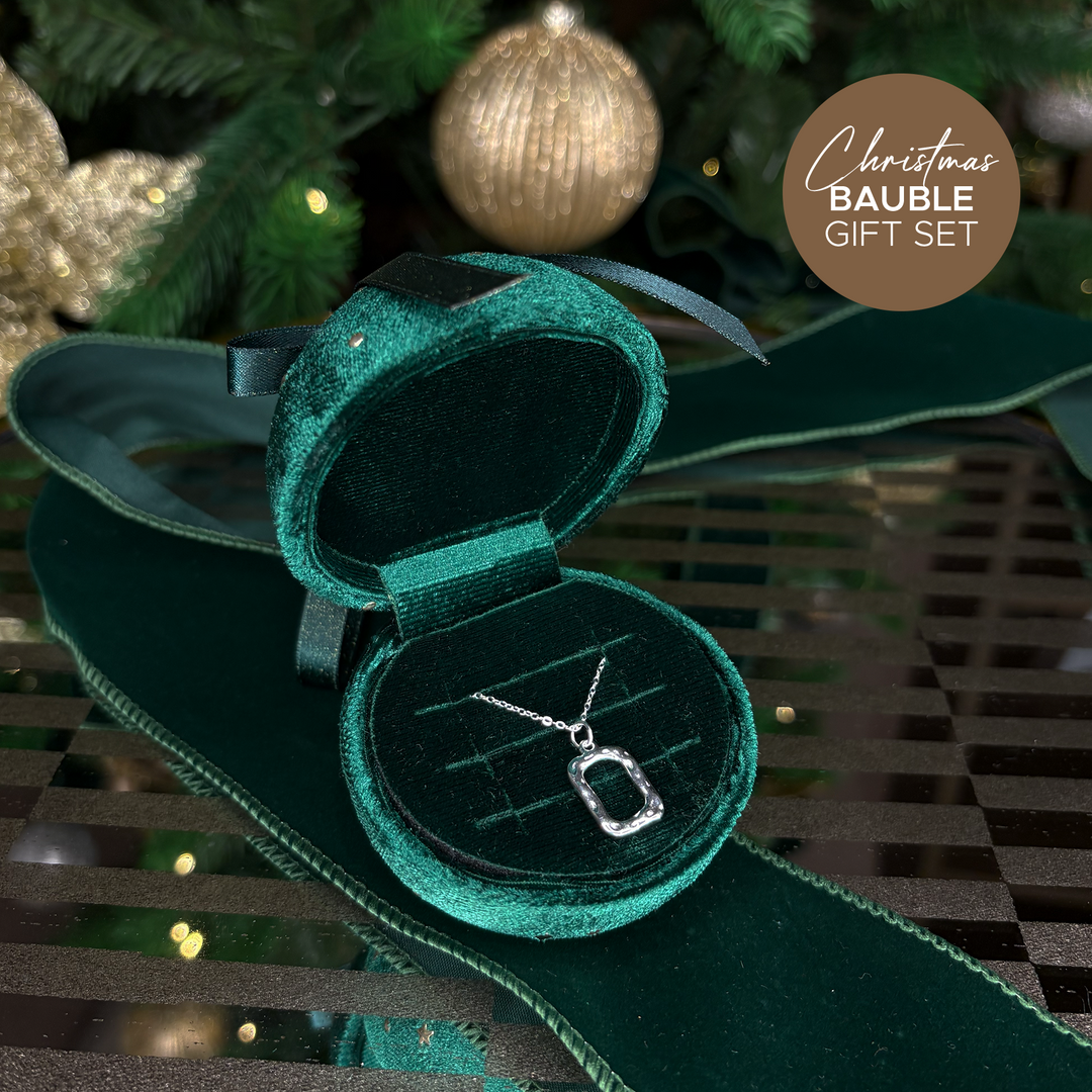 Athena Silver Necklace & Christmas Bauble Gift Set