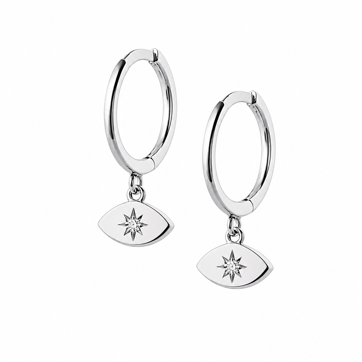 Hollie Huggie Earrings Silver