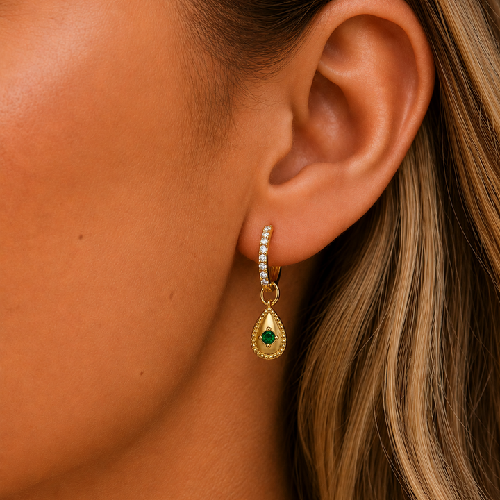 Dakota Charm Earrings Set Gold