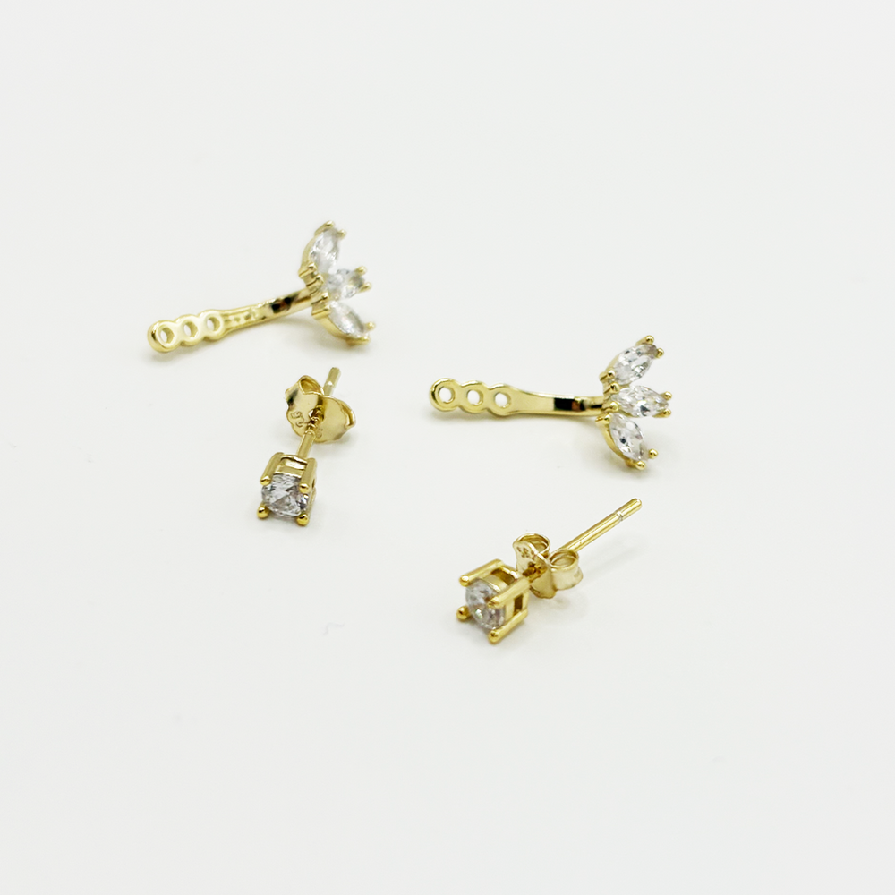 Gold drop earrings for women – Dessa earrings by Choko Jewellery Ireland