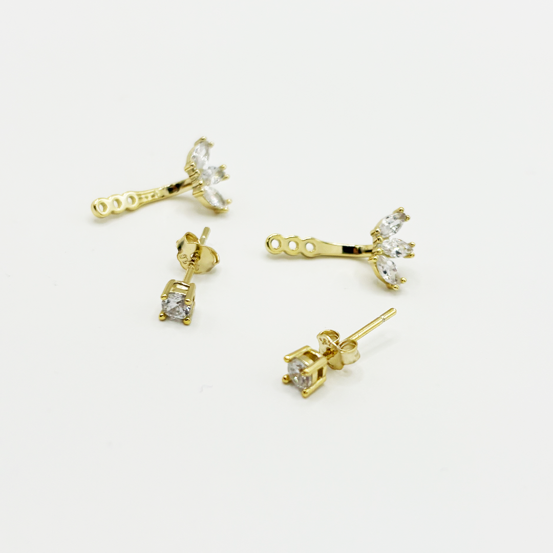 Gold drop earrings for women – Dessa earrings by Choko Jewellery Ireland