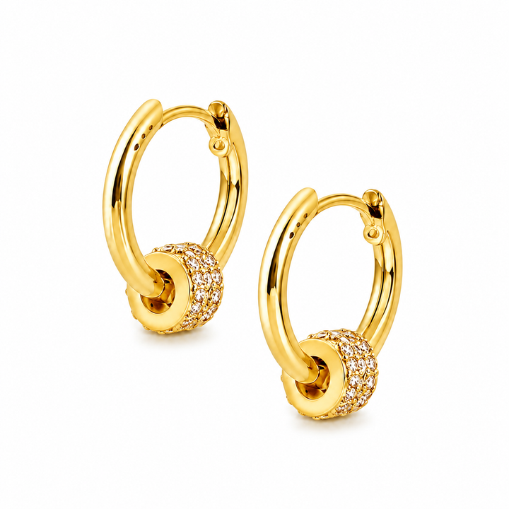 3 Hoop Huggie Earrings Gold
