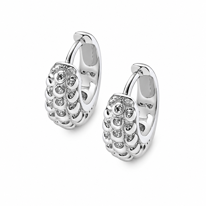 Dar Huggie Earrings Silver