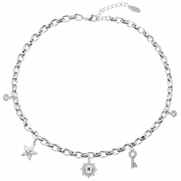 Helene Charm Necklace Silver