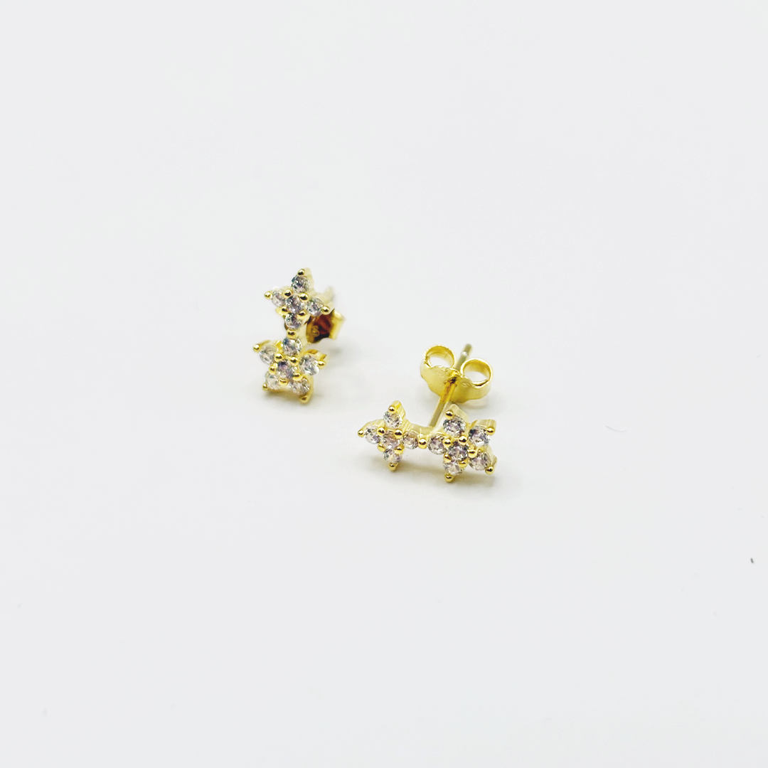 Fleur Stud Earrings Gold