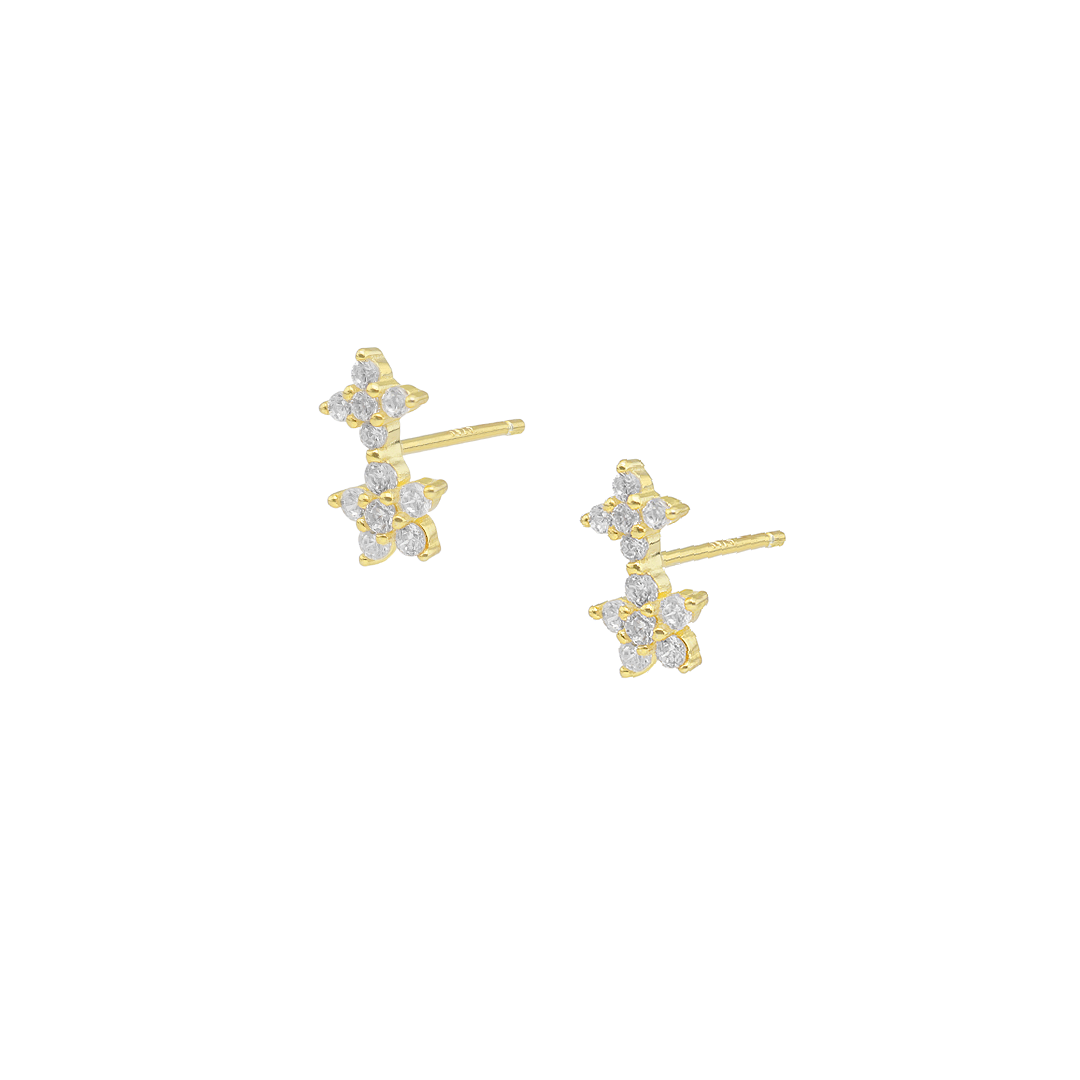Fleur Stud Earrings Gold