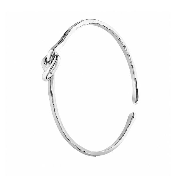 Friendship Knot Bangle Silver | Minimal Knot Bracelet – Choko