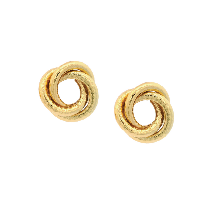 Halo Stud Earrings Gold