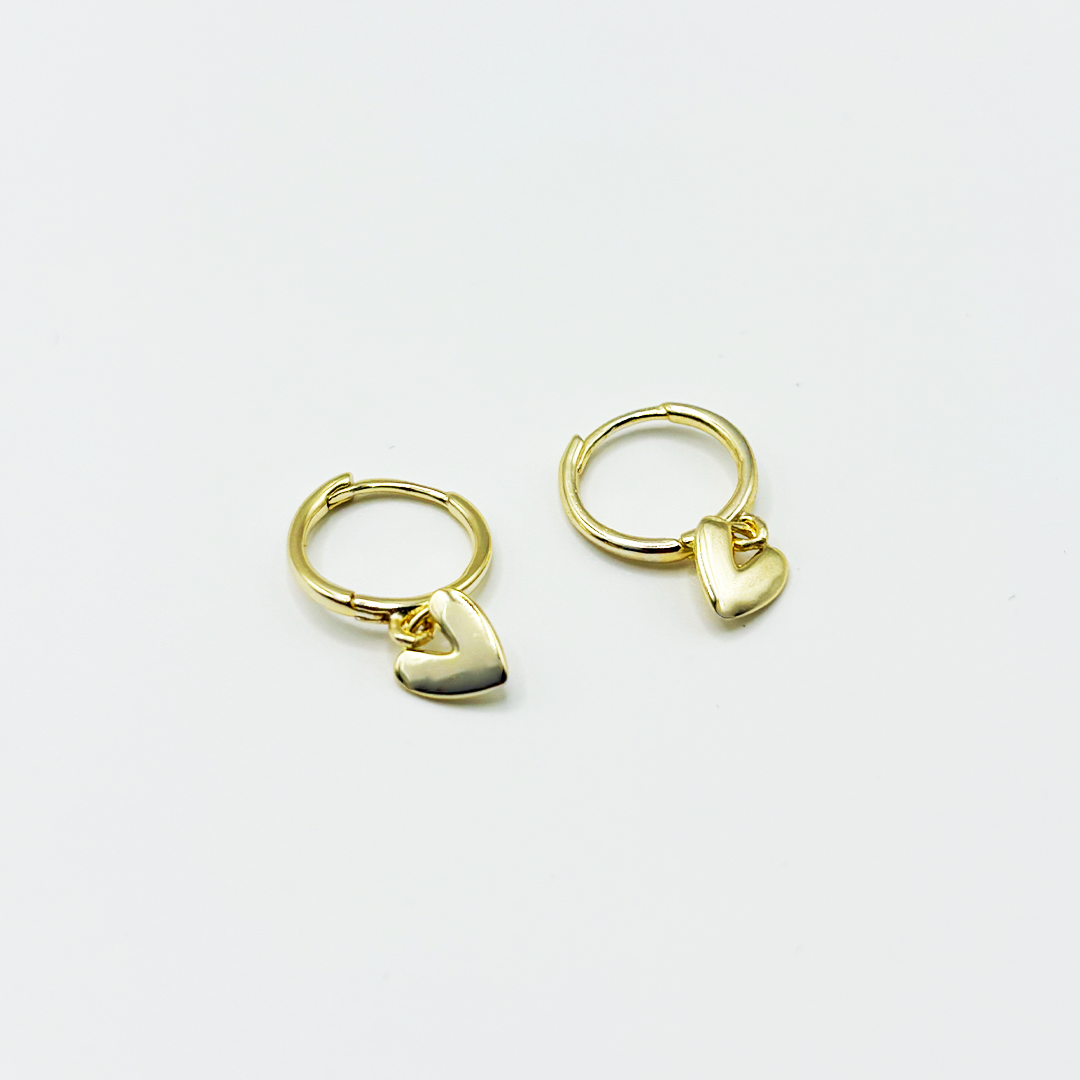 Amour Hoop Earrings Gold