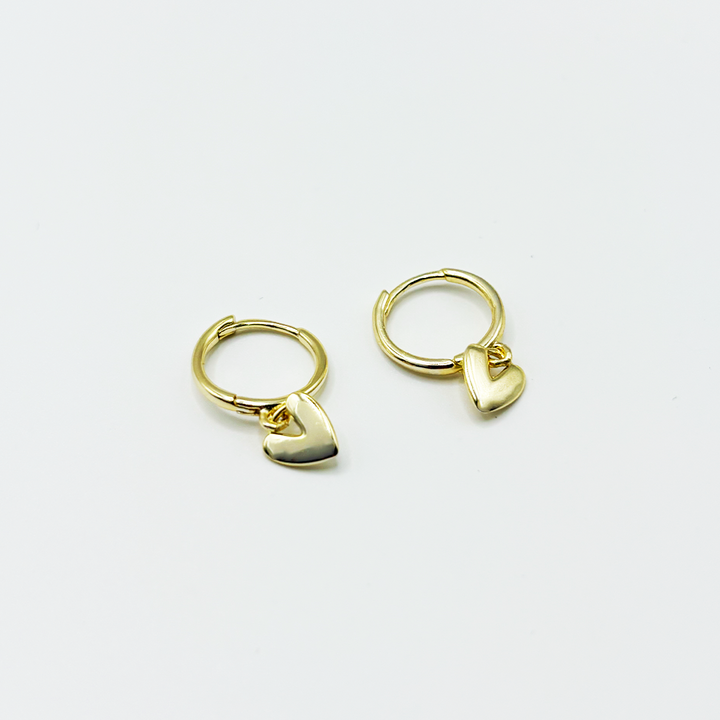Amour Hoop Earrings Gold