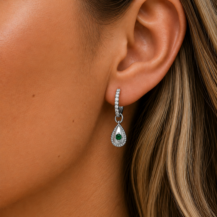 Dakota Charm Earring Set Silver