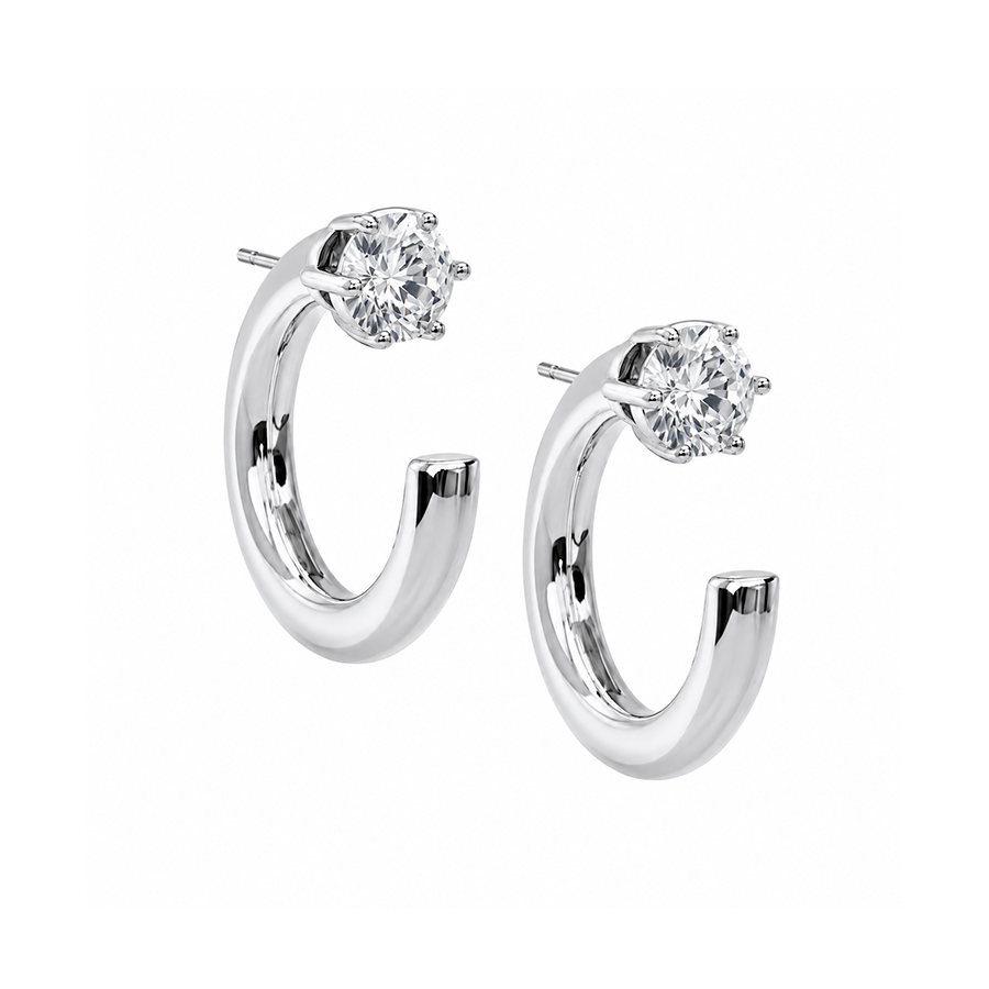 Monet Hoop Earrings Silver