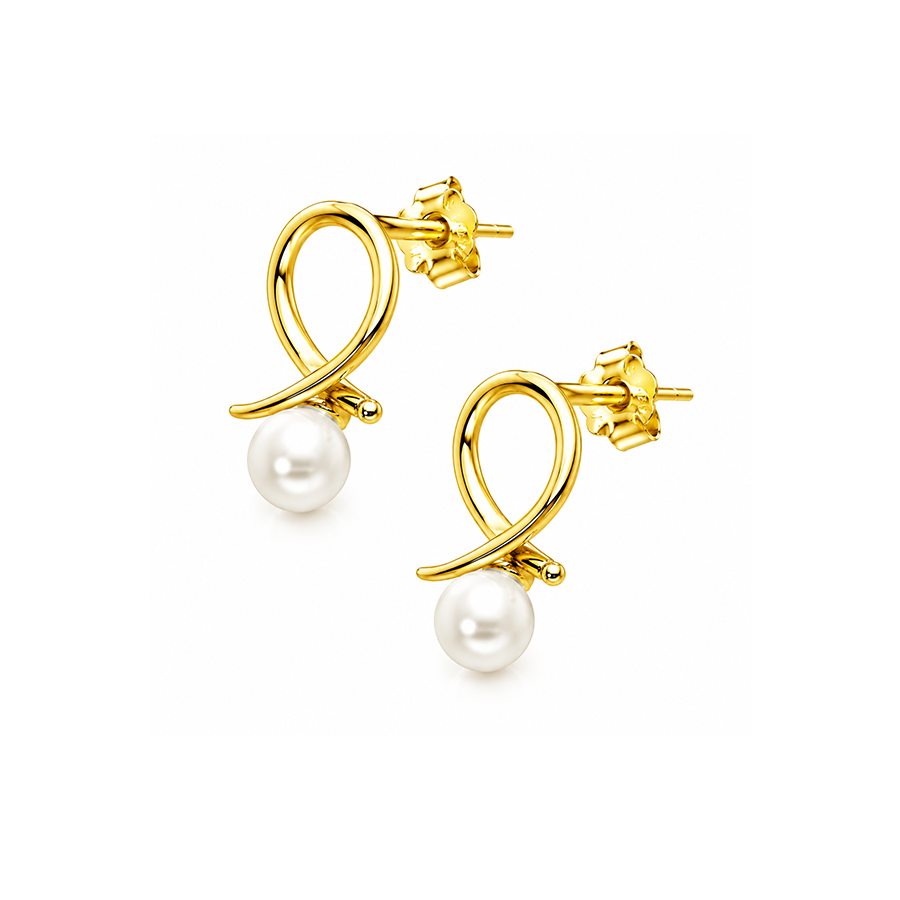 Paru Stud Earrings Gold