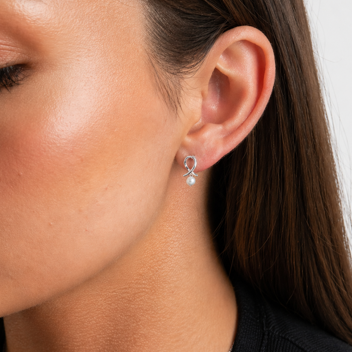 Paru Stud Earrings Silver