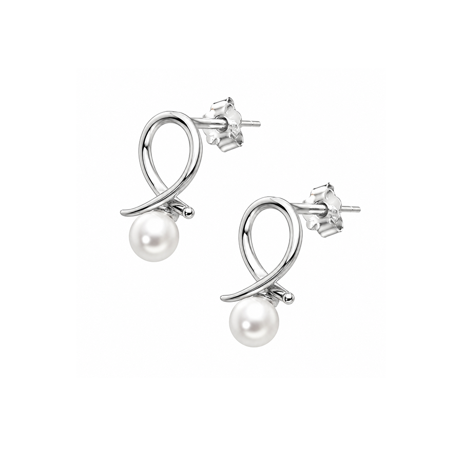 Paru Stud Earrings Silver