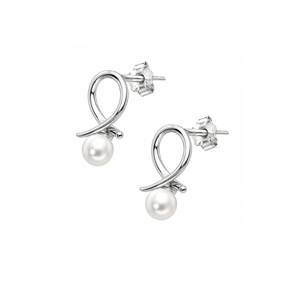 Paru Stud Earrings Silver