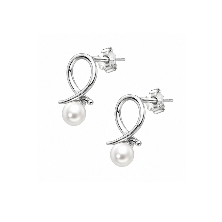 Paru Stud Earrings Silver