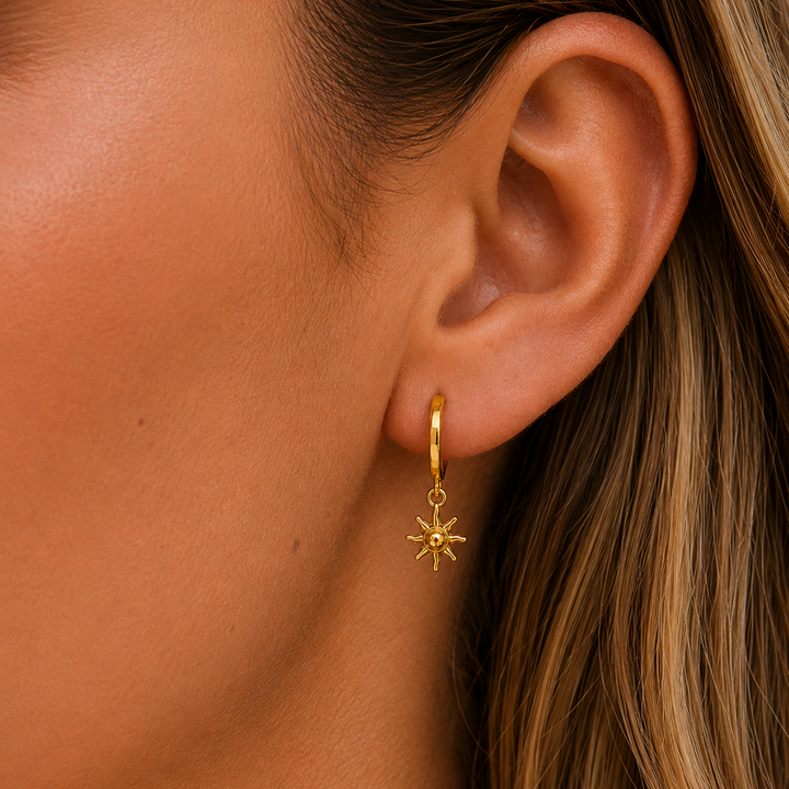 Howdy Honey Charm Earrings Set Gold