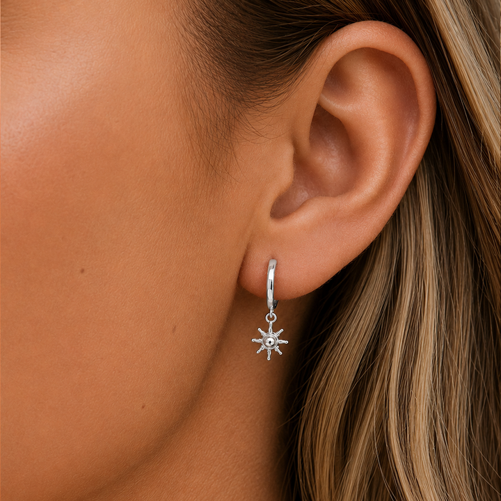 Howdy Honey Charm Earrings Set Silver